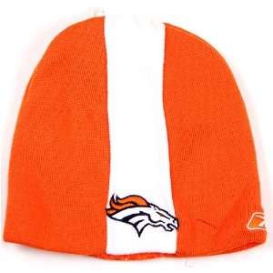 Denver Broncos Center Stripe Knit Beanie  Sports 