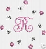 EMBROIDERY MACHINE DESIGN DAISIES FRAME FONT HEIRLOOM  