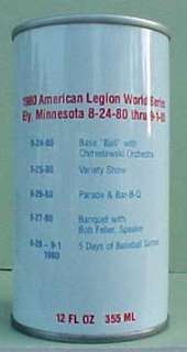 AMERICAN LEGION WORLD SERIES Beer Can MINNESOTA 1980  