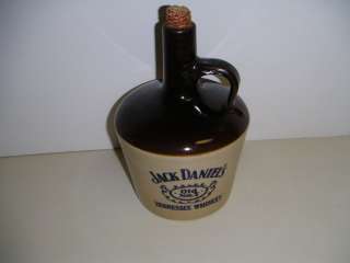 Jack Daniels Whiskey Jug Old No. 7 Pottery Cork Top  