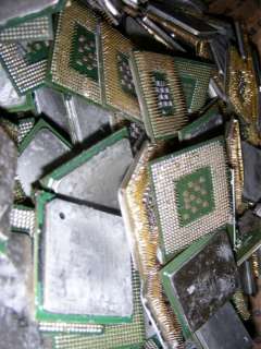 Computer Scrap P4 CPU s, 5 lbs, Gold,   