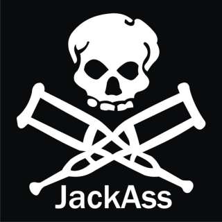 JACKASS CRUTCHES Funny Black T shirt All Sizes  