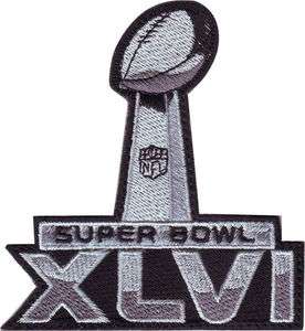 SUPER BOWL XLVI (A) EMBROIDERED SEW ON PATCH  