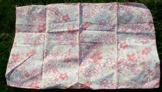 Vintage Whole Feedsack Coral Floral Feed Sack Fabric  
