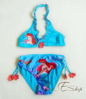 Girls Kids Princess Ariel Mermaid Swimsuit Swimming Costume Tankini 