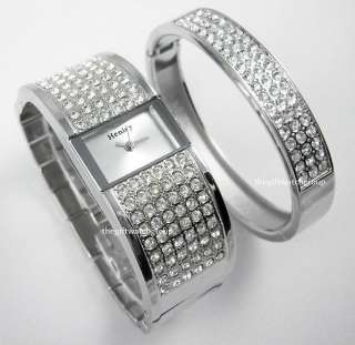 This stunning genuine crystal watch and bangle is simply sensational