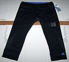  Capris Capri Crop Pants Athletic Leggings Tights Black Blu Miss L