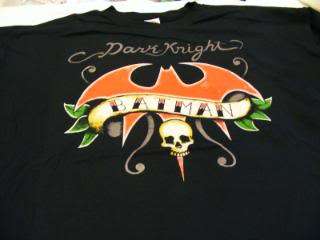 Dark Knight Batman Tattoo Logo T Shirt DC Comics New  