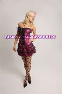 Z5 Burlesque Boned Moulin Rouge Corset Dress Costume  