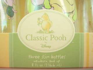 SET 3 Disney classic Pooh slim bottles baby feeding NEW  