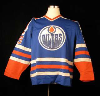 1981 82 Edmonton Oilers Game worn jersey Gretzky added  