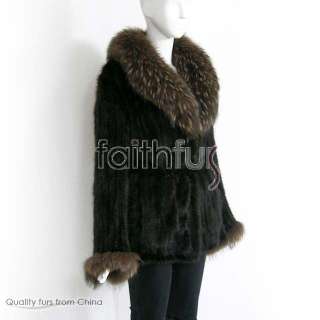 Brand New Mink Fur Knitted Ladys Jacket/coat/overcoat  