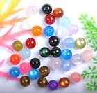 Free Ship 100pcs Mixed color Acrylic cats eye Loose Charm beads 8MM