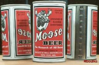 MOOSE BRAND BEER S/S CAN SCHELL NEW ULM MINNESOTA 846as  
