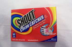 New Shout Color Catcher   1 box of 24 Wash Sheets  