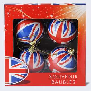 Union Jack baubles (set of 4)  selfridges