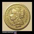 1870 THREE 3 CENT Nickel PIECE Rare Coin VERY GOOD Inv# 20613