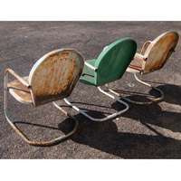 Vintage Metal Outdoor Patio Tulip Chairs