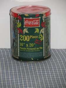Coca Cola Coke 16x20 Boy with Dog Puzzle Tin Can  NEW  