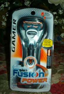 NEW*Gillette Fusion POWER GAMER Shaver 5 Blade+trimmer  