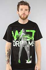 Two In The Shirt) The Wet Dreams Tee in Black & Lime