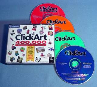 Broderbund ClickArt 400,000 for Win 98 XP (ref #2)  