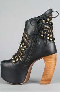 Jeffrey Campbell The Mayor Shoe in Black and Gold  Karmaloop 