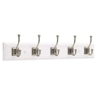   Hooks in Flat White and Satin Nickel R46121Y WSN L 