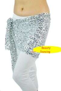 Belly Dance Shinny Sequins Hip Scarf 14 Colors  