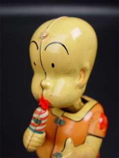 Rare 50s Linemar Marx Henry Eating Candy Windup Tin Toy  