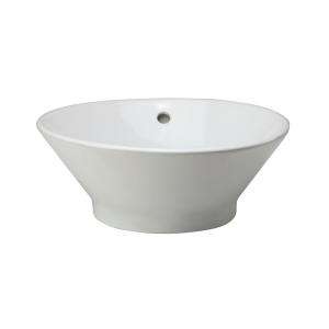 Pegasus Above Counter Round Vitreous China Vessel Sink in White 714105 