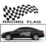 Racing Flag Rennflagge Auto Aufkleber Motiv 1606_22, 7 Farben (rot 