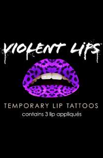 Violent Lips The Purple Leopard Lip Tattoo  Karmaloop   Global 