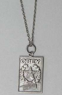 Obey The Classic Necklace in Antique Silver  Karmaloop   Global 