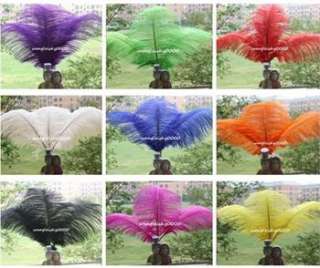 10pcs multicolor ostrich feathers wedding party decorations 25 30cm 