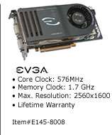 EVGA GeForce 8800 GTS Superclocked / 640MB GDDR3 / SLI / PCI Express 