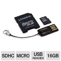 Click to view Kingston MBLY4G2/16GB microSDHC Mobility Kit   16GB, SD 