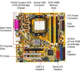 Asus M2NBP VM CSM NVIDIA Socket AM2 MIcroATX Motherboard / Audio 