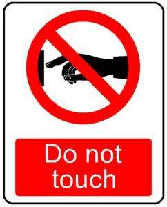Do Not Touch Sticker Vinyl Sign SI60  