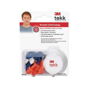 3M Tekk Protection Reusable Corded Earplugs 3 Pack 90716 80025T at The 
