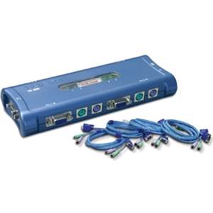TRENDnet   TK 400K   4 Port KVM Switch Kit with 4 KVM Cables at 