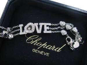 Chopard 18Kt Triple Strand Love Hearts Bracelet 1.54CT  