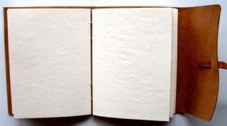 Blanko Buch ALBUM TAGEBUCH LEDEREINBAND braun 16,5 x 20,5 cm  