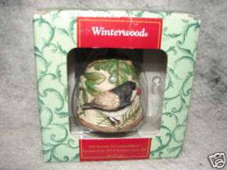 New In Box Pfaltzgraff Limited Winterwood Bird Ornament  