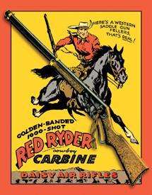 Daisy Red Ryder BB Gun Rifle Carbine Pump B B Vintage Advertising Tin 