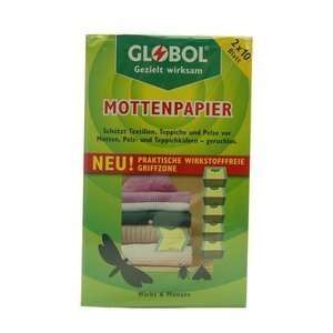 Globol Mottenpapier, 2x10 Blatt  Garten