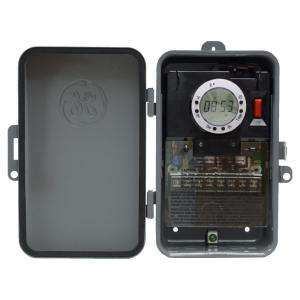 GE 7 Day Digital Outdoor Box Timer, 7 Day, & On/Off Per Day 15136 at 