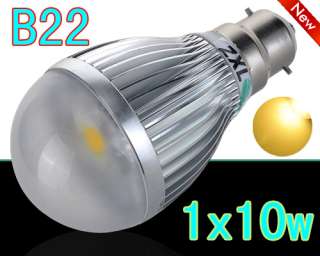 B22/E27 10W Pure/Warm White LED Globe Light High Power Lamp Ball Bulb 