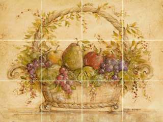 Mural Ceramic Fruits Pear Grape Backsplash Tile #117  