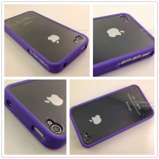 Hot Style Bumper Skin Case With Clear Back Cover For iPhone 4 4s Multi 